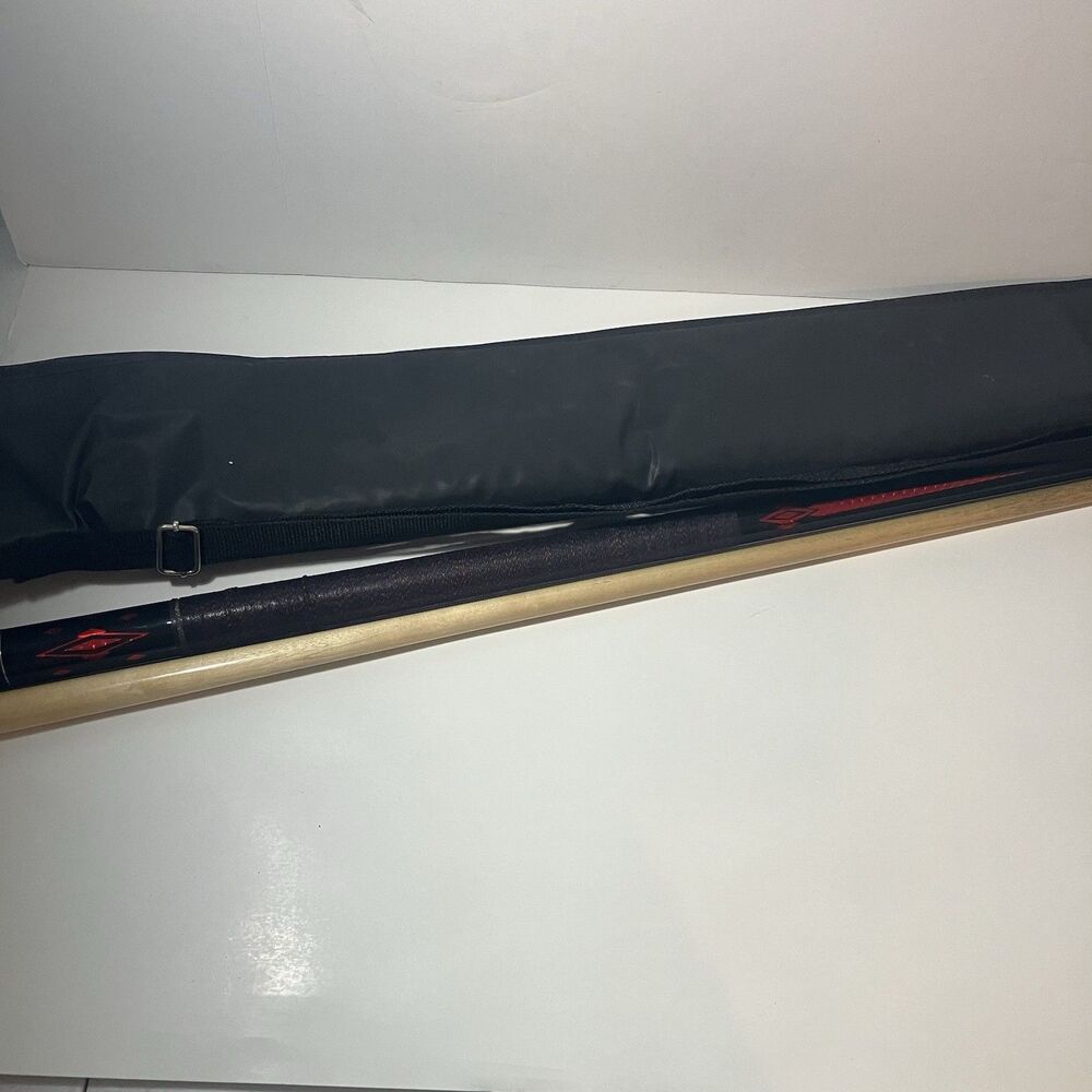 Viper Pro Series 58" Pool Cue Red, Black & White W Generic Case See Photos